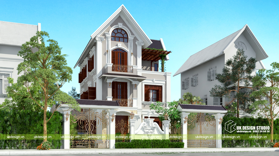 biệt thự cổ điển Châu Âu 2 biệt thự cổ điển Châu Âu 2