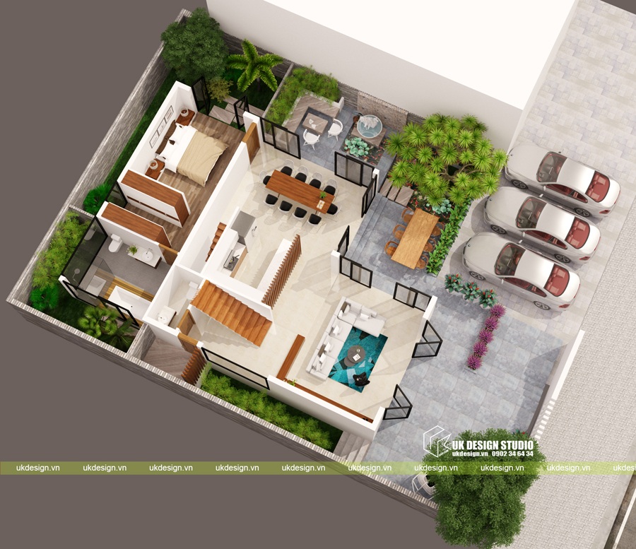 Mặt bằng biệt thự 10x20m 1 Mặt bằng biệt thự 10x20m 1