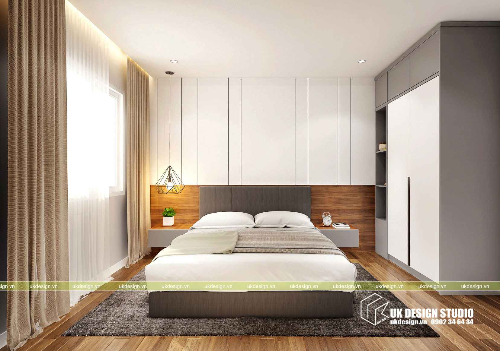 Thiết kế nội thất căn hộ 2 phòng ngủ 6